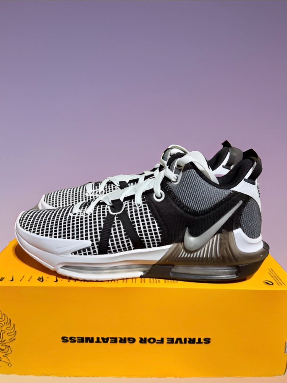 Nike Men’s LeBron Witness VII Black/White Basketball Shoes (DM1123-100) SZ 11M